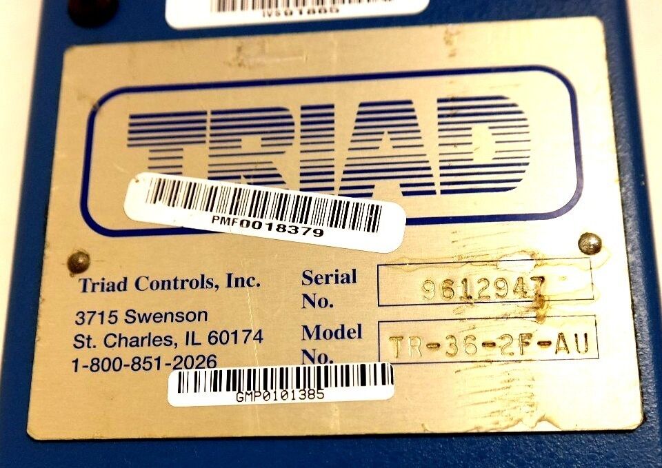 TRIAD CONTROLS TR-36-2F-AU 36" 24VDC LIGHT CURTAIN EMITTER TR362FAU REPAIRED