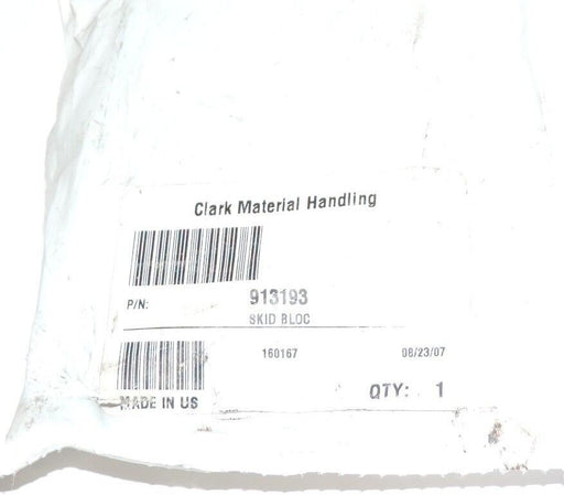 NEW CLARK 913193 SKID BLOCK