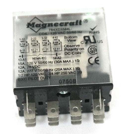 NEW MAGNECRAFT 784XDXM4L RELAY 120VAC 50/60HZ