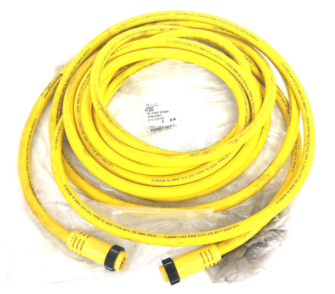 NEW BRAD HARRISON 47330 MINI-CHANGE EXTENSION CORDSET 10P MALE/FEMALE 25FT