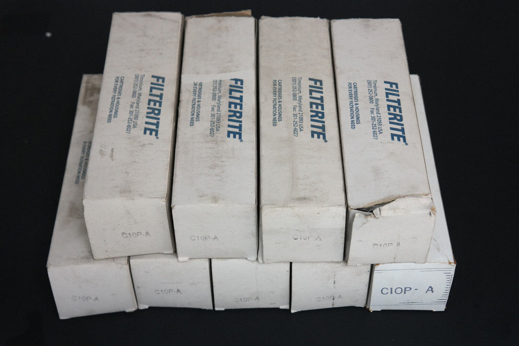 LOT OF 9 NIB FILTERITE C10P-A WATER FILTERS C10PA