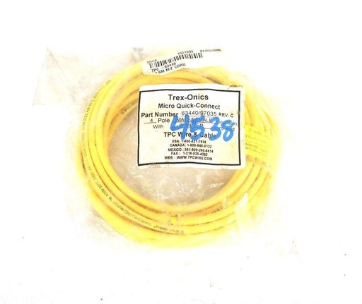 NIB TREX-ONICS 63440/97035 MICRO QUICK CONNECT CABLE 4 POLE MALE/FEMALE