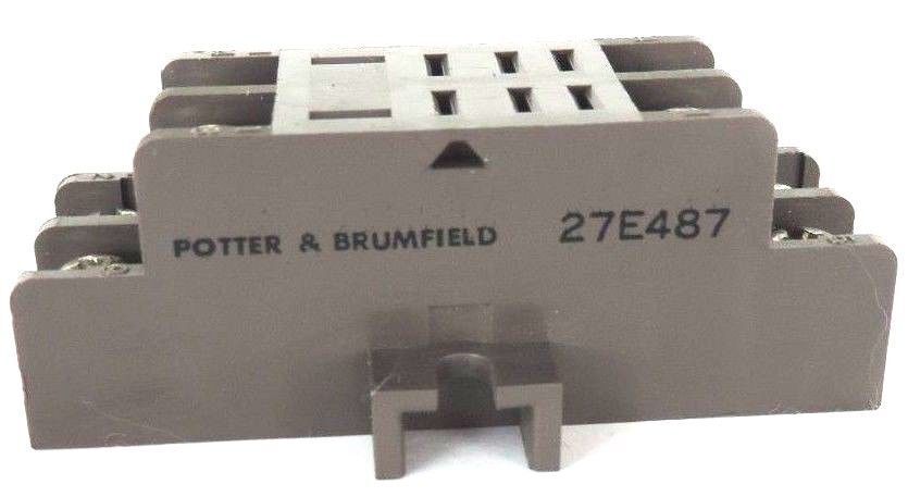 NEW LOT OF 4 POTTER BRUMFIELD 27E487 RELAYS BASE SOCKET MOUNTING
