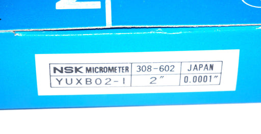 NIB NSK YUXB02-1 MICROMETER 1-2'', 0.0001 YUXB021