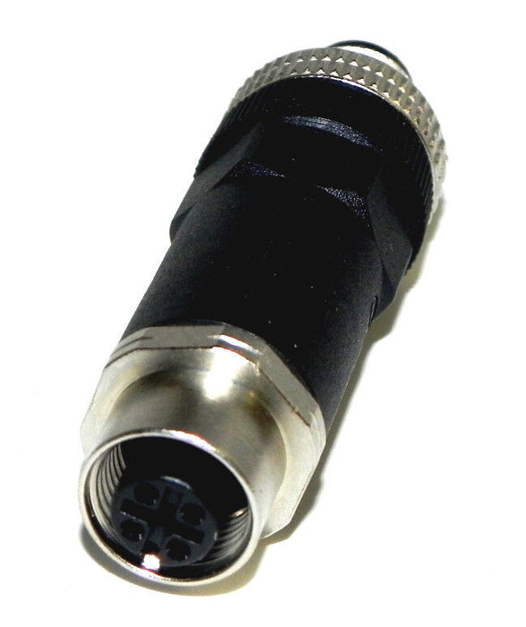 LOT OF 6 NEW BLACK L1024010 CONNECTORS 4 PIN 4 MALE AND FEMALE ENDS