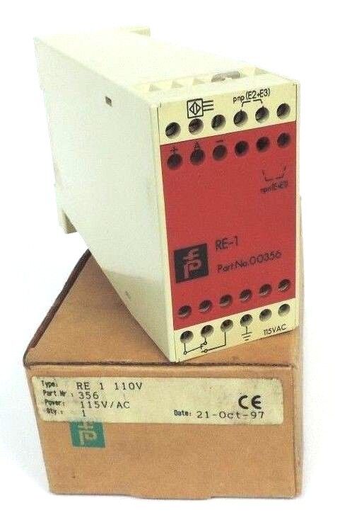 NIB PEPPERL & FUCHS RE1110V PHOTOELECTRIC CONTROL RE1 PART. NR. 356 POWER: 115V
