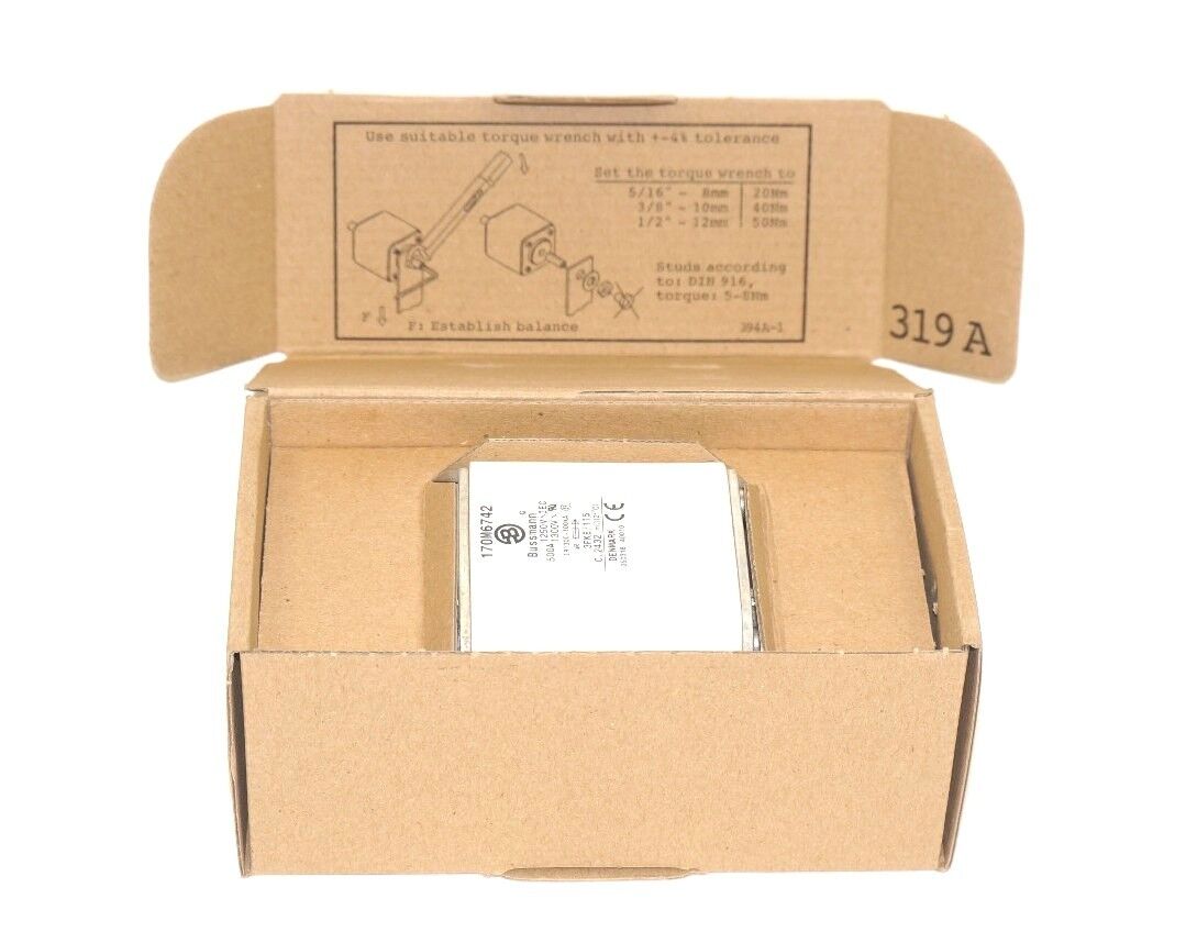 NIB BUSSMAN 170-M-6742 FUSE 500A 1250V 3FKE/115 CU AR, 170M6742