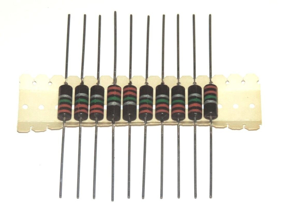 NEW IRC GBT-1 CARBON COMPOSITION 1W RESISTORS GRIP STRIP MIL TYPE RC 32 (QTY 47)
