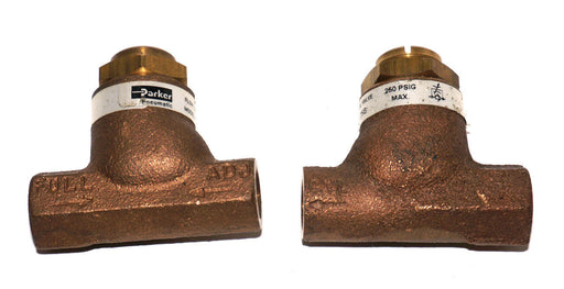 LOT OF 2 NEW PARKER S25B CONTROL VALVES 1/4 IN