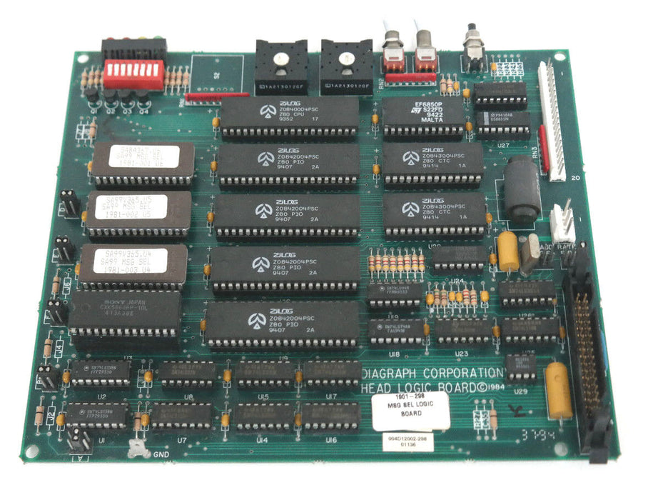 DIAGRAPH 1901-298 MESSAGE SELECT LOGIC BOARD 1901298