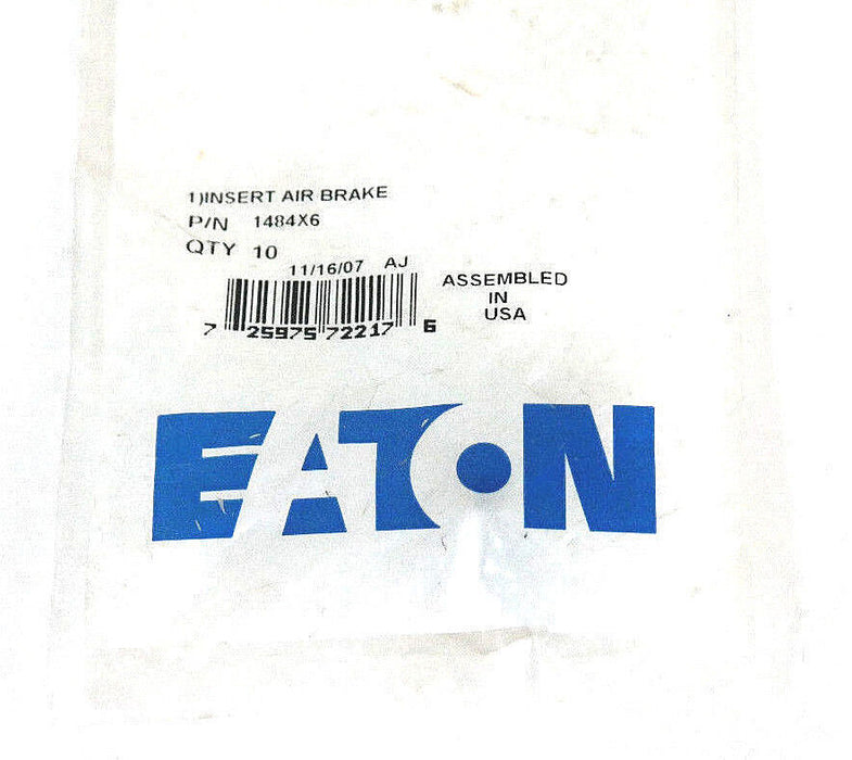 LOT OF 10 NEW EATON 1484X6 AIR BRAKE INSERTS 3/8"