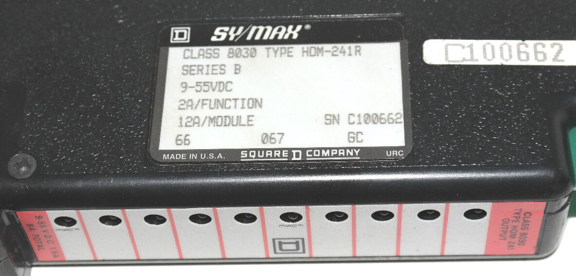 REPAIRED SQUARE D SYMAX 8030-HOM-241R OUTPUT MODULE 8030-HOM-241 SERIES B