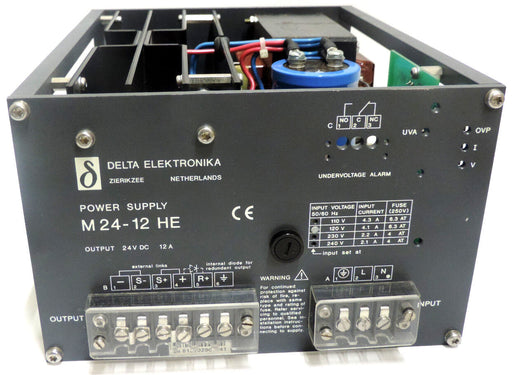 DELTA ELEKTRONIKA M24-12HE POWER SUPPLY INPUT 110/117/220/234VAC OUT 12A 24V