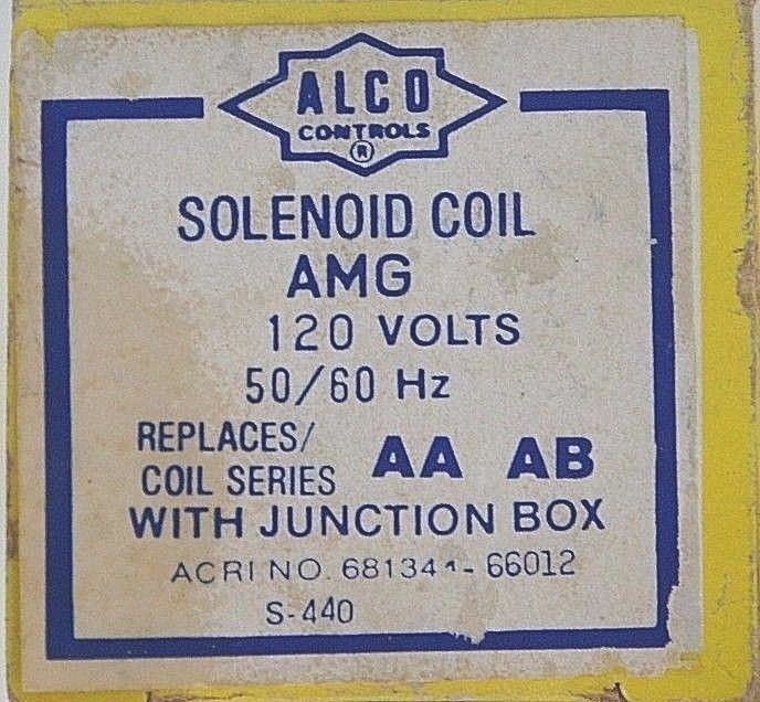NIB ALCO AMG SOLENOID COILD 120V, 50/60HZ