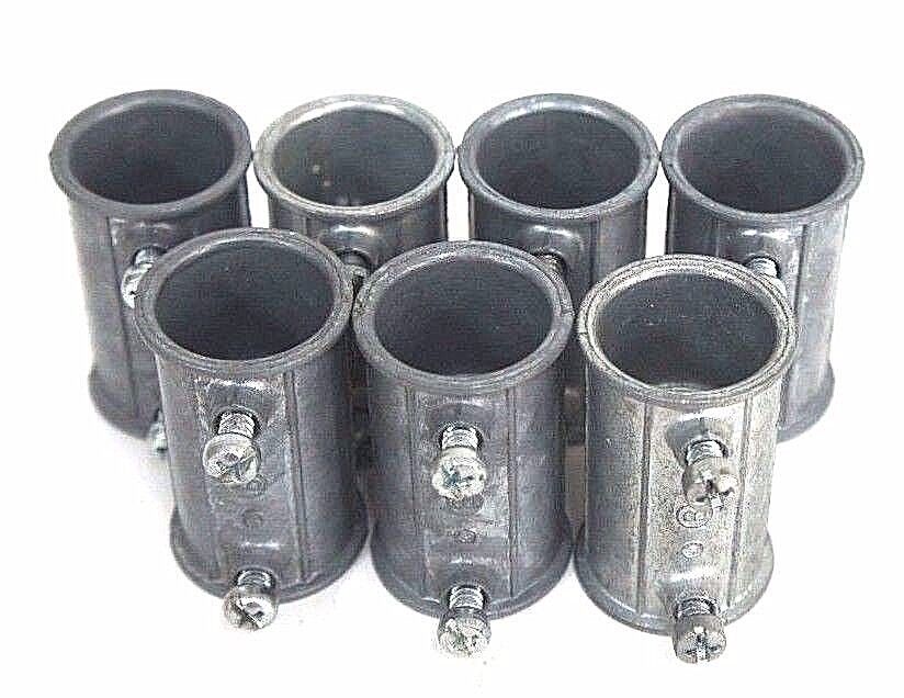 LOT OF 7 NEW 3/4" SET SCREW CONDUIT COUPLINGS
