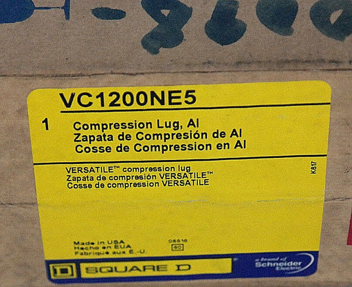 NIB SQAURE D VC1200NE5 CIRCUIT BREAKER AI COMPRESSION LUG KIT