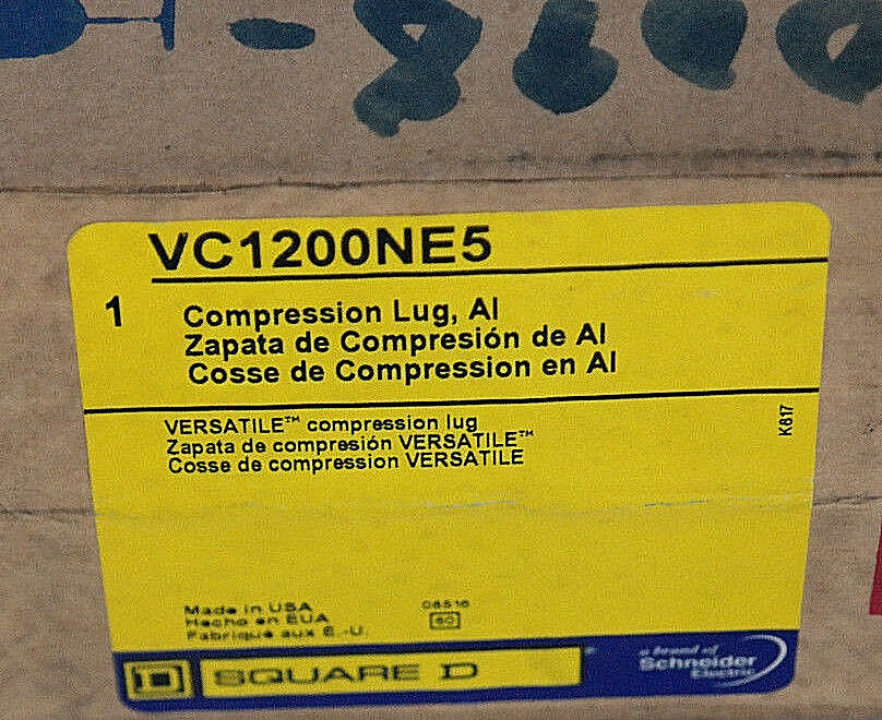 NIB SQAURE D VC1200NE5 CIRCUIT BREAKER AI COMPRESSION LUG KIT