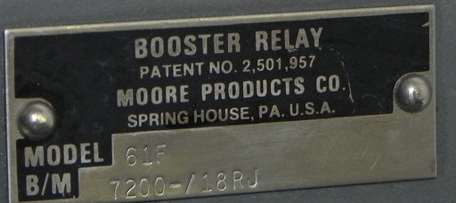 NEW MOORE PRODUCTS 61F BOOSTER RELAY B/M 7200 -/ 18RJ