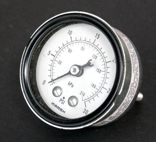NEW MARSH J2442 PRESSURE GAUGE 2IN, 0-30PSI, 0-210KPA, 1/8NPT
