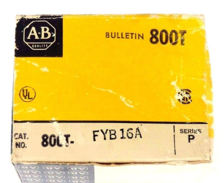 NIB ALLEN BRADLEY 800T-FYB16A SER. B PUSHBUTTON SWITCH 600V, 10A, 800TFYB16A