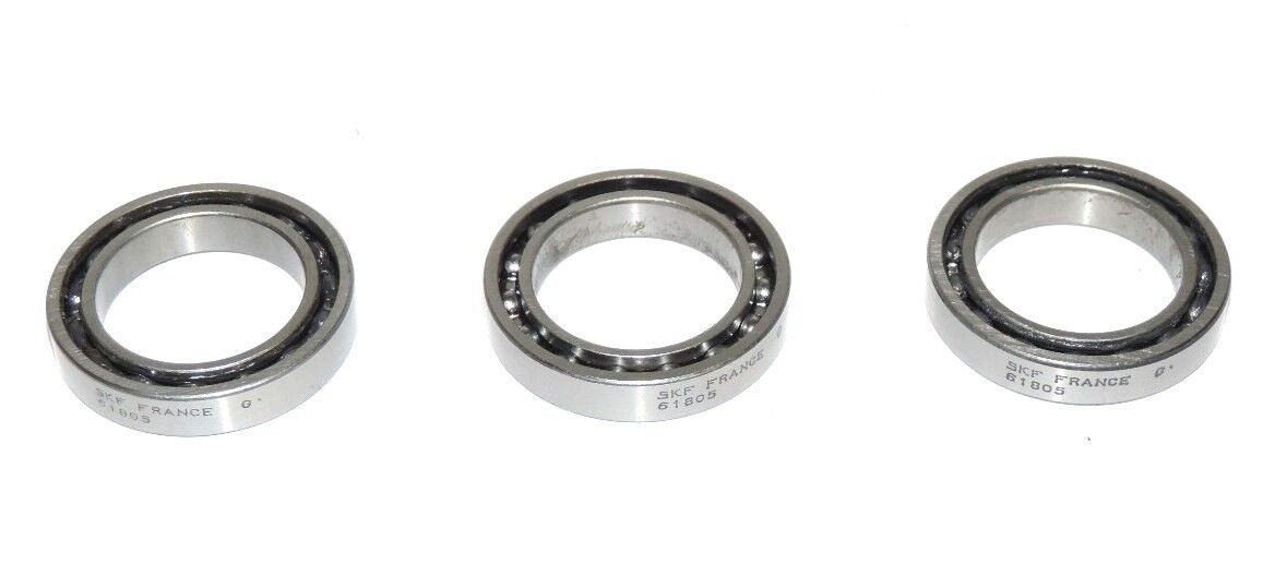 LOT OF 3 NEW SKF 61805 THIN SECTION BALL BEARINGS