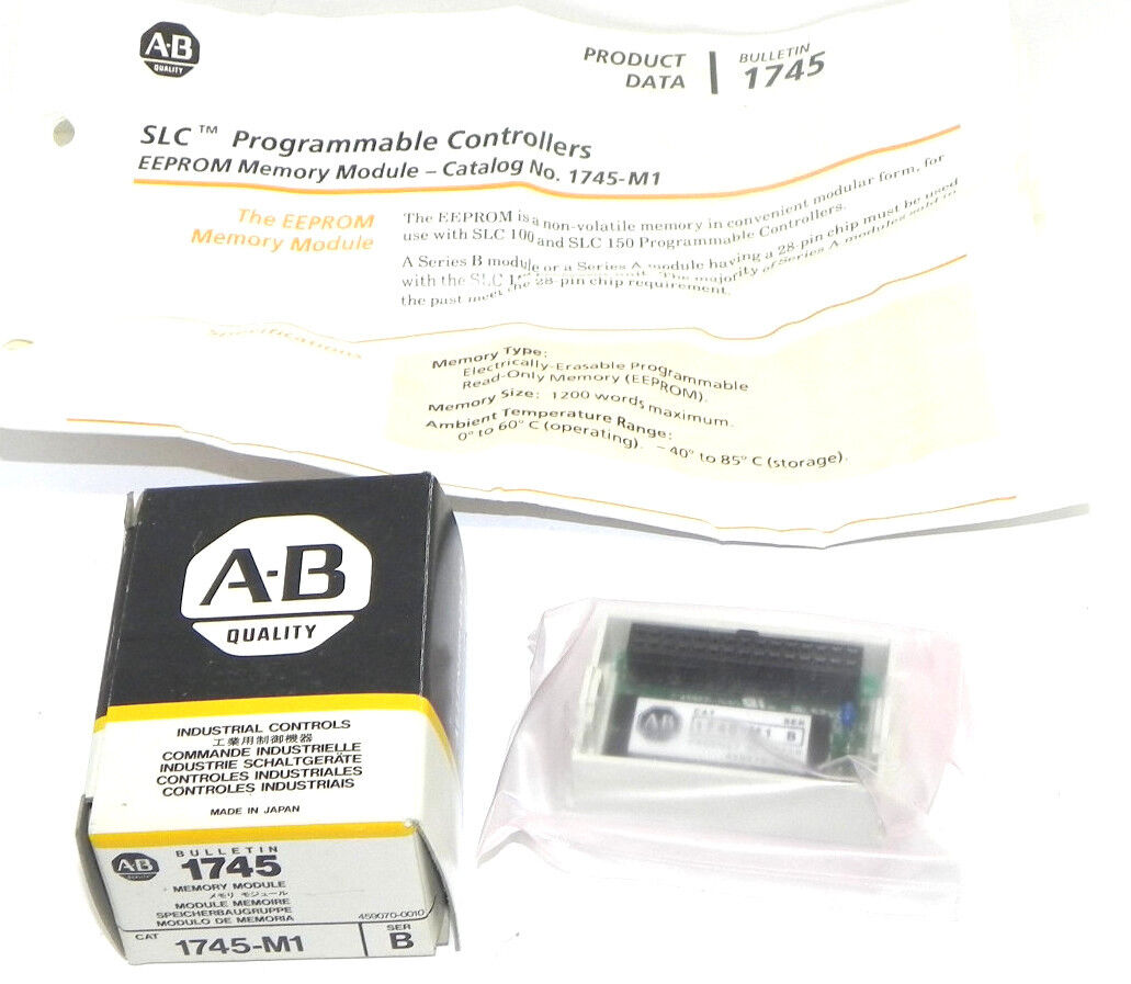 NIB ALLEN BRADLEY 1745-M1 MEMORY MODULE 1745M1 SERIES B