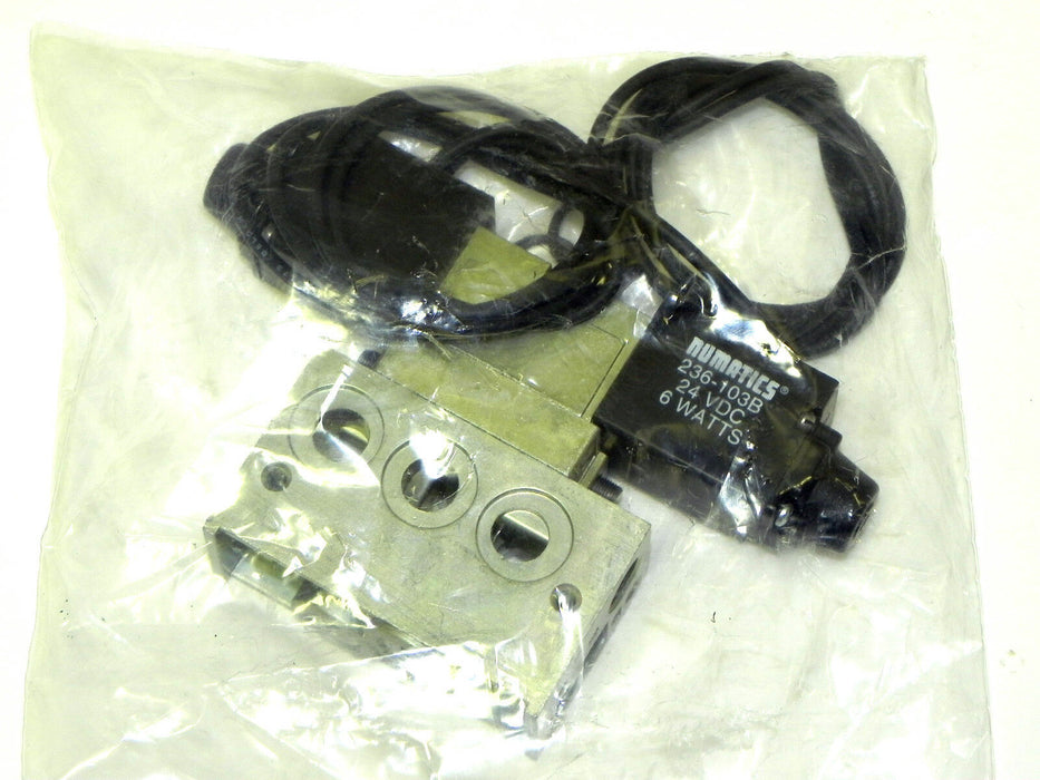 NEW NUMATICS 031SS425B000061 VALVE W/ 236-103B COIL 24VDC & HARDWARE