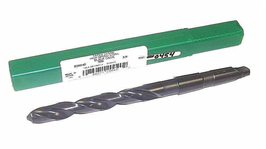 NEW PRECISION TWIST 020040 5/8" TAPER SHANK HIGH SPEED STEEL, BLACK OXIDE BIT