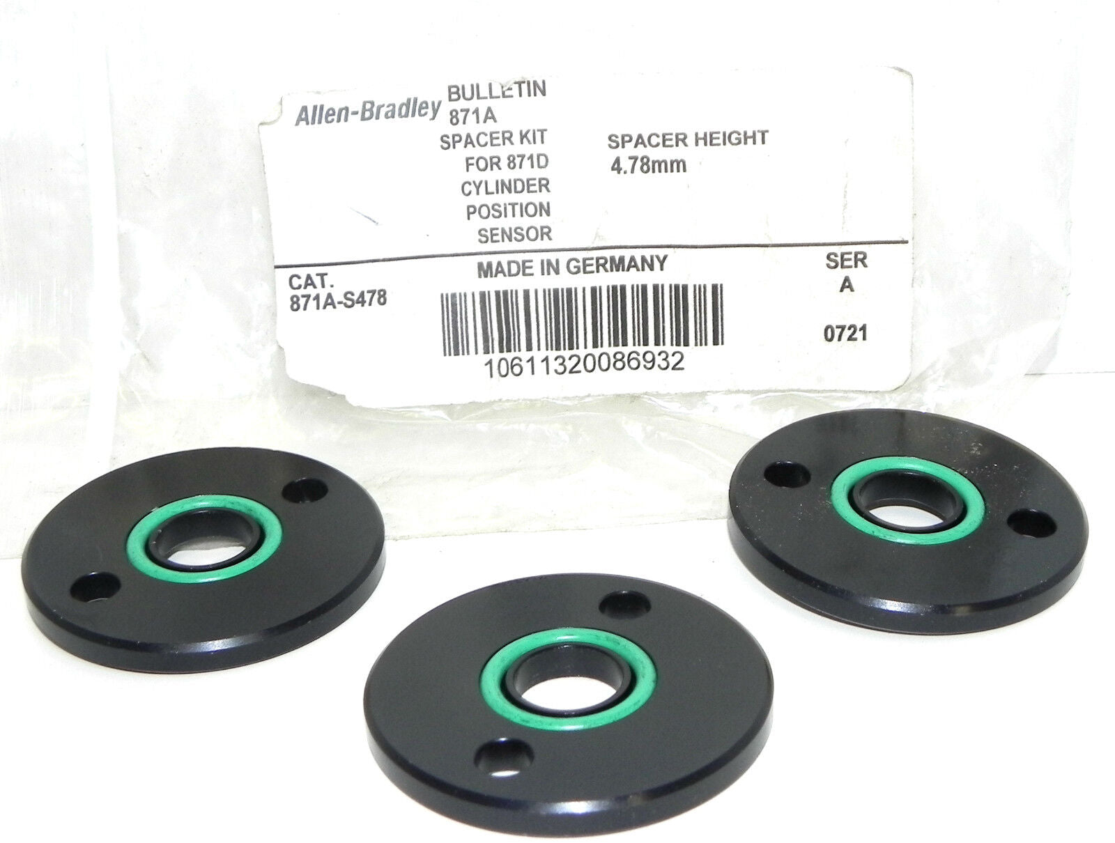 NEW ALLEN BRADLEY 871A-S478 SPACER KIT FOR 871D CYLINDER SER. A, 4.78MM HEIGHT