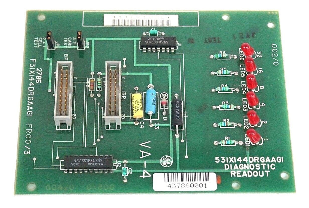 NIB GENERAL ELECTRIC 531X144DRGAAG1 DIAGNOSTIC READOUT BOARD F31X144DRGAAG1
