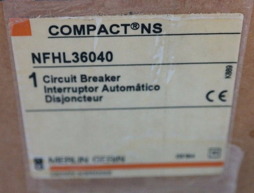 NIB MERLIN GERIN NFHL36040 MOLDED CASE CIRCUIT BREAKER 40A, 3P, 240/480V