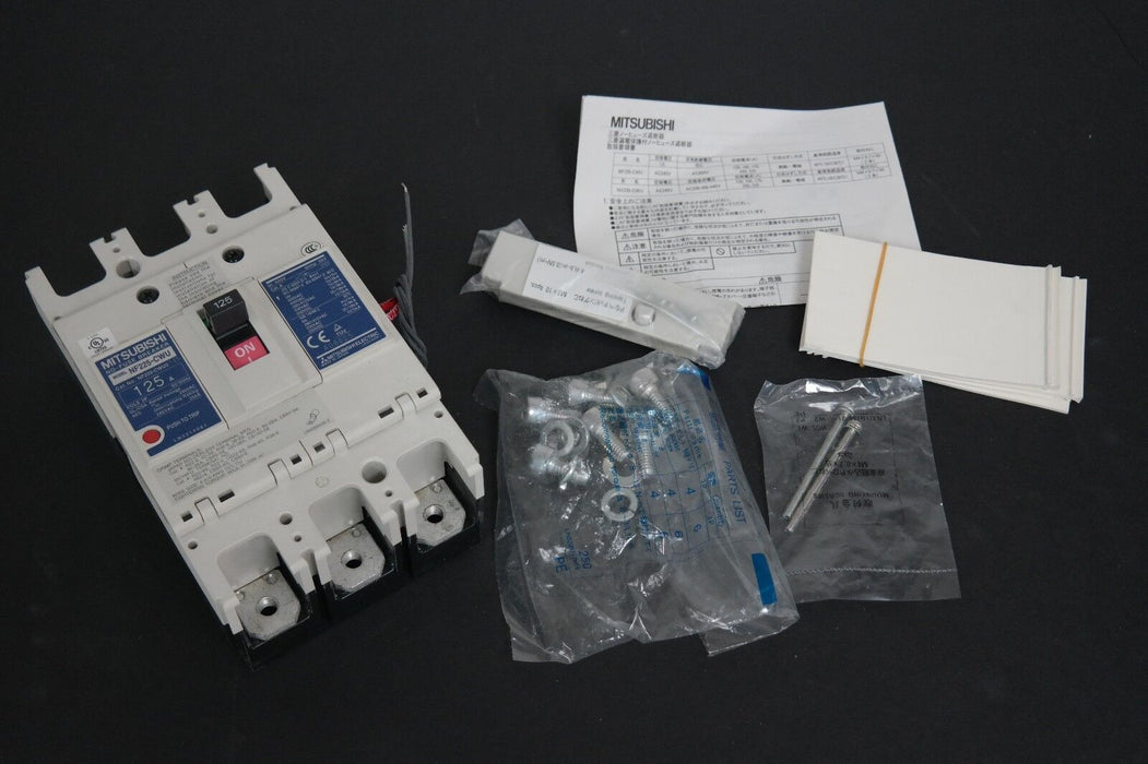 NIB MITSUBISHI NF225-CWU3 CIRCUIT BREAKER 125A, 3P, NF225-CWU NF225CWU3125