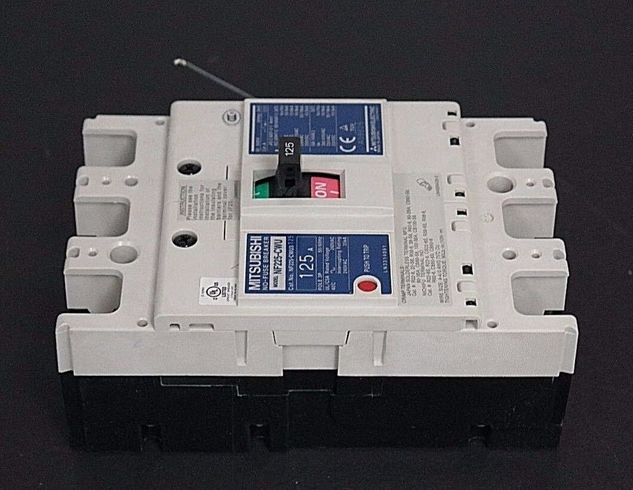 NIB MITSUBISHI NF225-CWU3 CIRCUIT BREAKER 125A, 3P, NF225-CWU NF225CWU3125