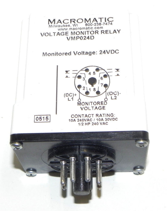 NIB MACROMATIC VMP024D VOLTAGE MONITOR RELAY 24VDC