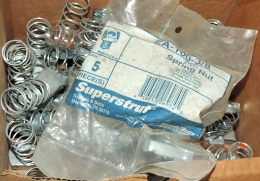 NEW LOT OF 57 THOMAS & BETTS ZA-100-3/8 STEEL SPRING NUTS ZA10038