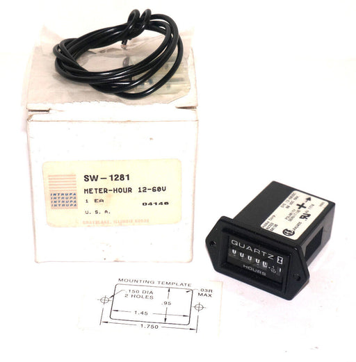 NEW INTRUPA SW-1281 METER-HOUR 12-60V SW1281
