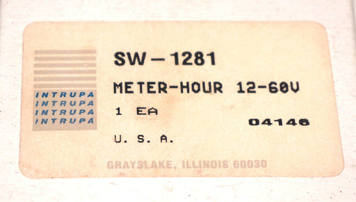 NEW INTRUPA SW-1281 METER-HOUR 12-60V SW1281