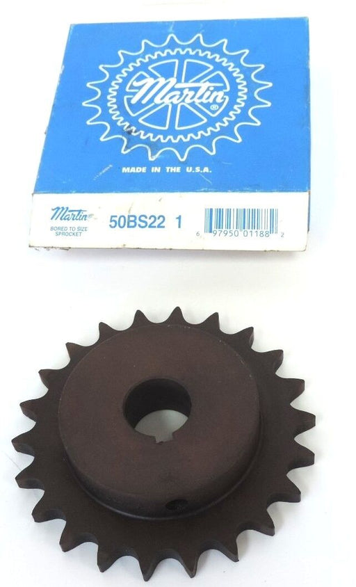 NIB MARTIN 50BS22 1 SPROCKET .625IN PITCH 1IN BORE 22TEETH 50BS221
