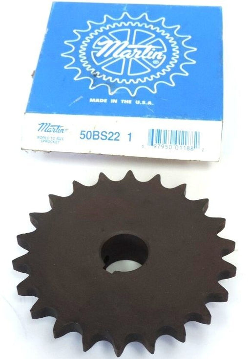 NIB MARTIN 50BS22 1 SPROCKET .625IN PITCH 1IN BORE 22TEETH 50BS221