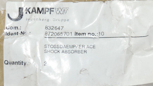 NEW LOT OF 4 NEW KAMPFWT 872065701 SHOCK ABSORBERS 832647