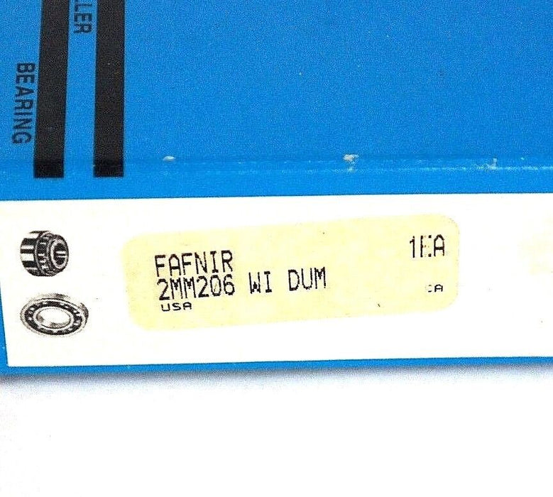 NIB SET OF 2 FAFNIR 2MM206 WI DUM SUPER PRECISION BALL BEARINGS 2MM206WI