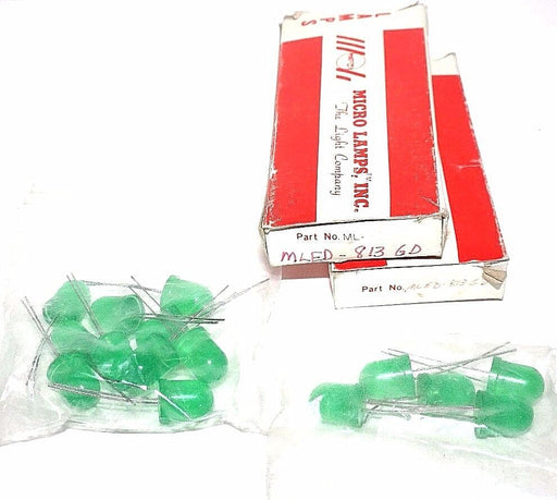 LOT OF 15 NEW MICRO LAMPS, INC MLED-813-GD GREEN LAMPS MLED813GD