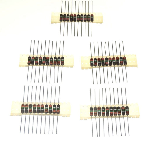 NEW IRC GBT-1 CARBON COMPOSITION 1W RESISTORS GRIP STRIP 50 PAK MIL TYPE RC 32