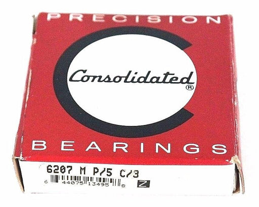 NIB CONSOLIDATED BEARINGS 6207 M P/5 C/3 DEEP GROOVE BALL BEARING 6207MP5C3