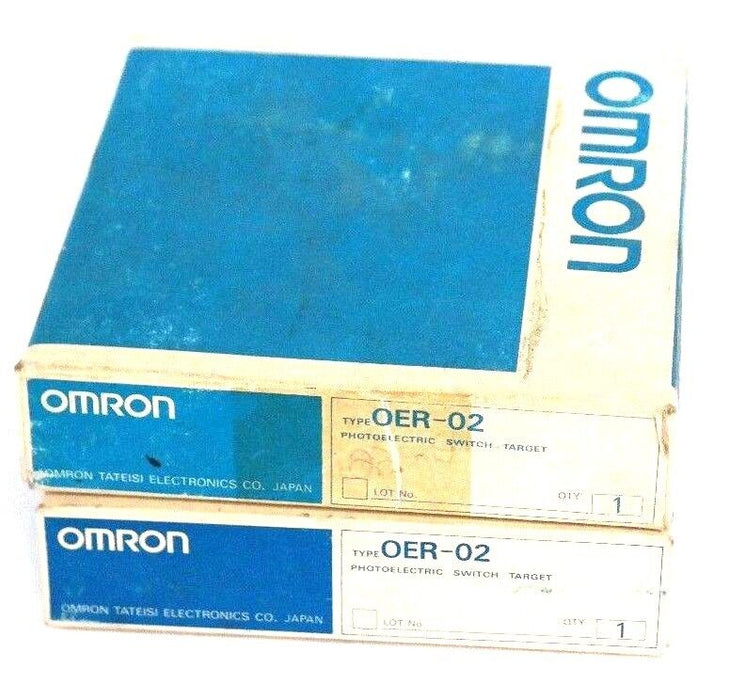 LOT OF 2 NIB OMRON OER-02 PHOTOELECTRIC SWITCH TARGETS OER02