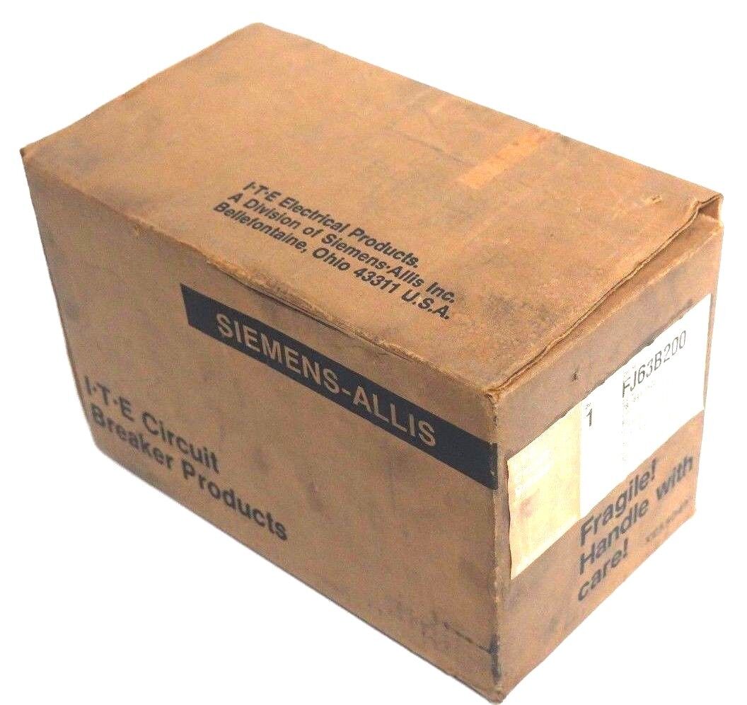 NIB SIEMENS I-T-E FJ63B200 CIRCUIT BREAKER 200AMP, 3POLE, 600VAC, TYPE FJ6, 78-3