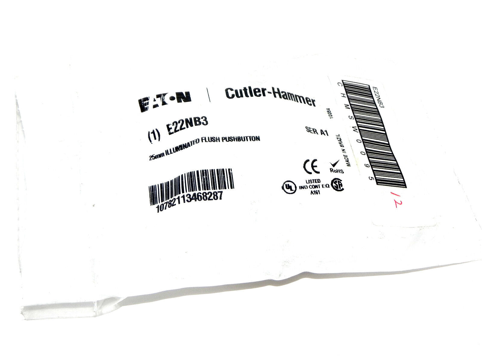 NEW CUTLER HAMMER E22NB3 ILLUMINATED PUSHBUTTON