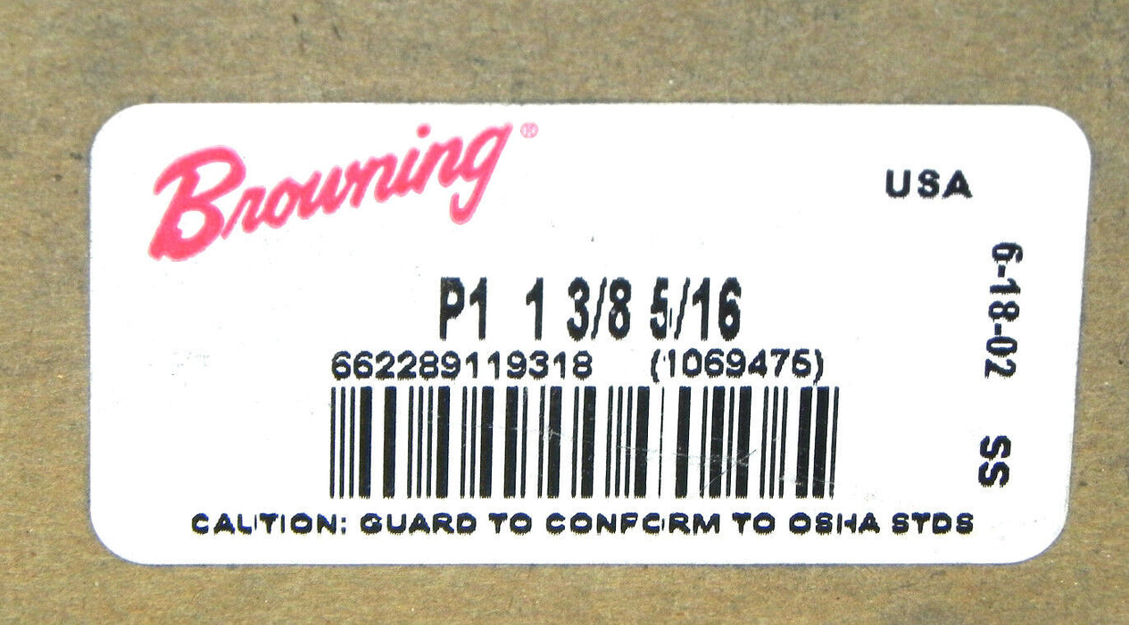 NIB BROWNING P1-1-3/16 BUSHING STEEL SPLIT TAPER 1-3/16