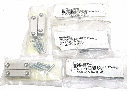 LOT OF 5 NEW NORGREN QM/46025/21 MOUNTING BLOCKS LINTRA-CYL 25MM