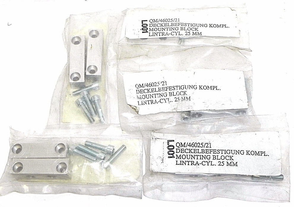 LOT OF 5 NEW NORGREN QM/46025/21 MOUNTING BLOCKS LINTRA-CYL 25MM